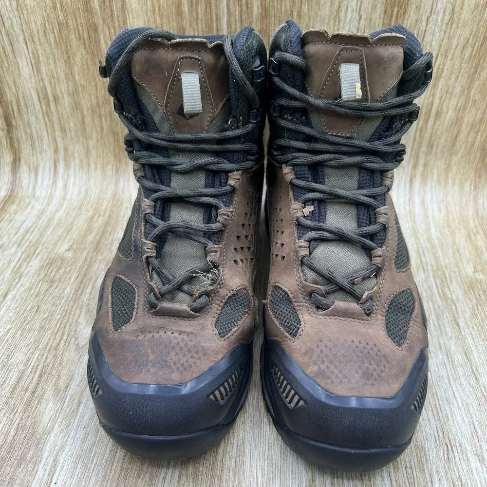 Vasque Breeze AT Mid GTX Hiking Boots Men's Size 10.5W Brown Leather Vibram 7038
